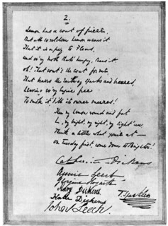 Rhyming letter from Charles Dickens to Mark Lemon, mid 19th century (1901). Artist: Unknown