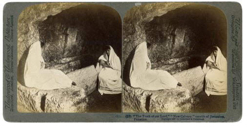 The tomb of Jesus, outside Jerusalem, Palestine, 1897.Artist: Underwood & Underwood