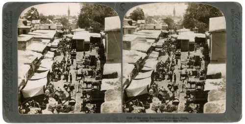 An open bazaar in Damascus, Syria, 1900s.Artist: Underwood & Underwood
