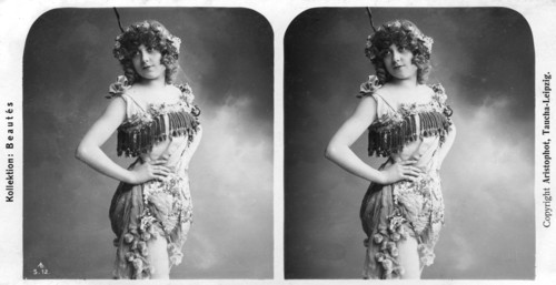 Portrait of a costumed woman, early 20th century.Artist: Aristophot