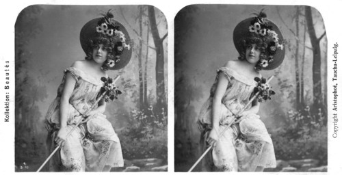 Portrait of a costumed woman, early 20th century.Artist: Aristophot