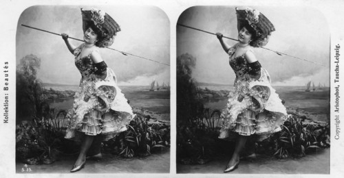 Portrait of a costumed woman, early 20th century.Artist: Aristophot