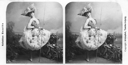Portrait of a costumed woman, early 20th century.Artist: Aristophot