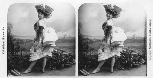 Portrait of a costumed woman, early 20th century.Artist: Aristophot