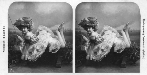 Portrait of a costumed woman, early 20th century.Artist: Aristophot