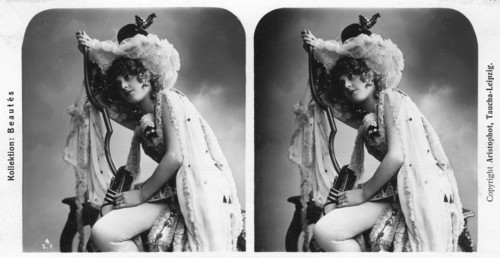 Portrait of a costumed woman, early 20th century.Artist: Aristophot