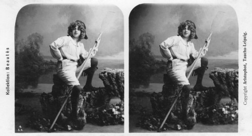 Portrait of a costumed woman, early 20th century.Artist: Aristophot