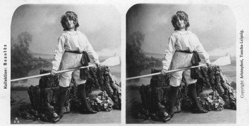 Portrait of a costumed woman, early 20th century.Artist: Aristophot