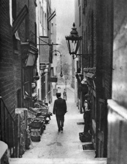 George Court (an alleyway leading to the Adelphi Theatre from the Strand), London, 1926-1927.Artist: Whiffin