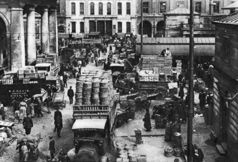 Early morning in Covent Garden, London, 1926-1927. Artist: Unknown