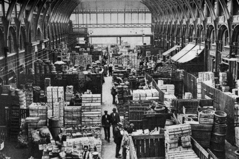 Fruit department, Covent Garden, London, 1926-1927. Artist: Unknown
