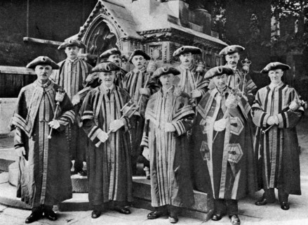 The ward beadles, Guildhall, London, 1926-1927. Artist: Unknown