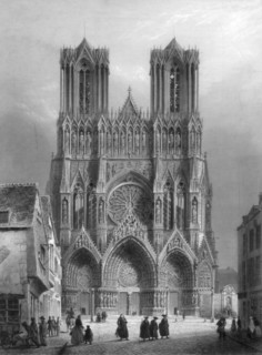 Notre Dame Cathedral, Rheims, France, 1847. Artist: A Varin