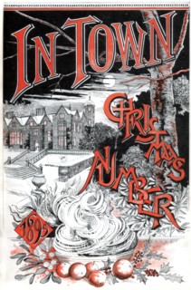 Front cover of the Christmas number of "In Town" magazine, 1895.  Creator: Carl Hentschel.