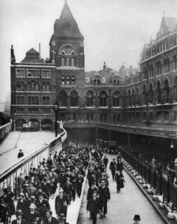 Liverpool Street Station at nine o'clock in the morning, London, 1926-1927. Artist: Unknown