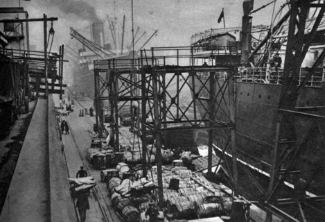 Merchant ships in the Royal Albert Dock, London, 1926-1927. Artist: Unknown