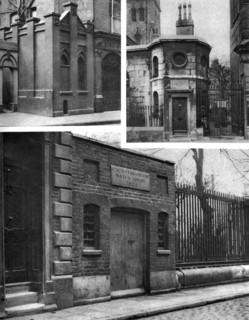 Three graveyard watch houses, London, 1926-1927. Artist: Whiffin
