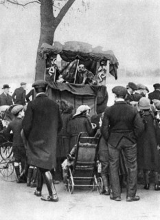 Punch and Judy show in Putney, London, 1926-1927. Artist: Unknown
