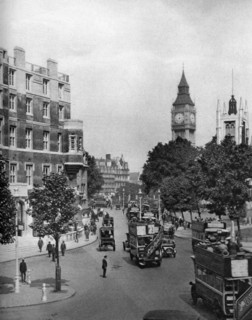 The corner of Tothill and Victoria Streets, looking towards Parliament Square, London, 1926-1927. Artist: Ellis