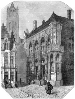 The Hotel de Ville, Ghent, 19th century. Artist: Unknown