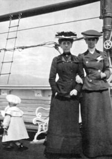 Prince Olav (1903-1991) with Lady Antrim and Miss Knollys, 1908.Artist: Queen Alexandra