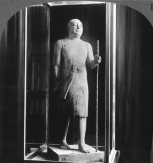 'The famous wooden statue called the Shekh-el-Beled, Cairo, Egypt', 1905.Artist: Underwood & Underwood