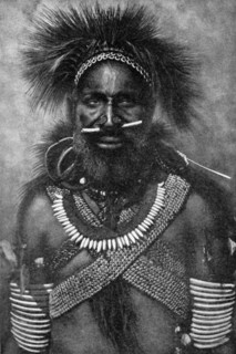 'Captain of a company of cannibal fighting men, New Guinea', 1922. Artist: Unknown