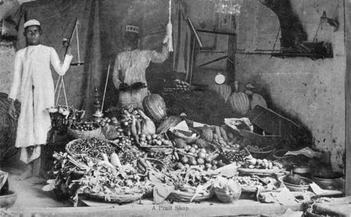 Fruit shop, India, early 20th century. Artist: Unknown