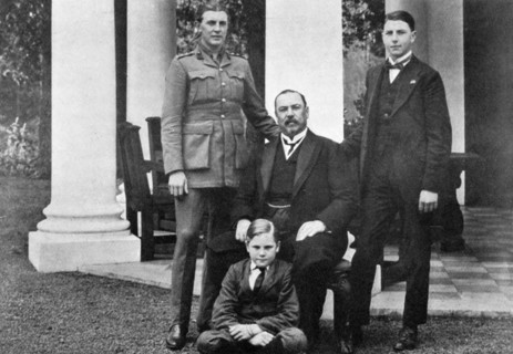 General Louis Botha and his sons, c1918, (c1920). Artist: Unknown
