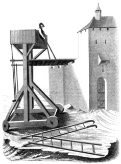 A siege assault platform, 15th century (1849). Artist: Unknown