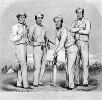 Surrey Cricketers, 1852 (1912). Artist: Unknown