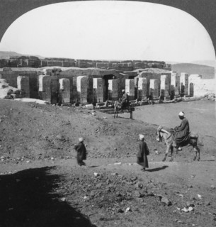 'The temple of Sethos I, Abydos, Egypt' 1905.Artist: Underwood & Underwood