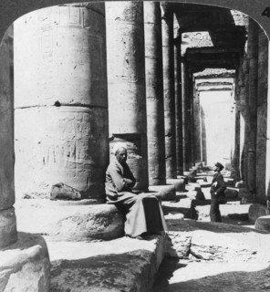 'Columns of the great temple of Sethos I, Abydos, Egypt', 1905.Artist: Underwood & Underwood