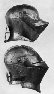 Spanish and Italian helmets, 15th century, (1929). Artist: Unknown