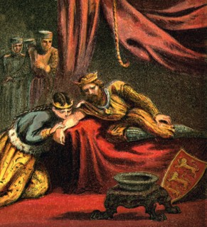 Edward of Woodstock, Prince of Wales, with his wife, Joan, Princess of Wales, c1850. Artist: Unknown