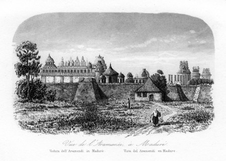 Madurai temple, India, c1840.Artist: N Remond
