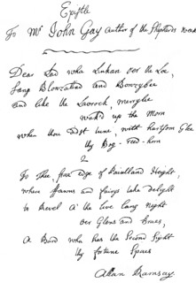 A letter from Allan Ramsay to John Gay, 18th century (1840). Artist: Unknown