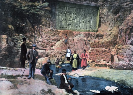 The Shah of Persia and his children, c1890.Artist: Gillot