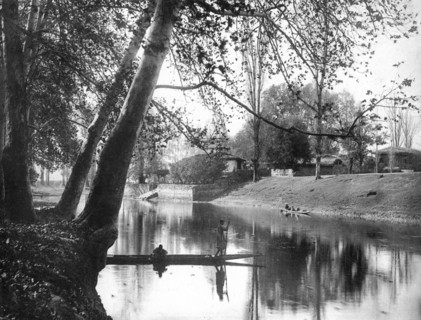 Chinar Bagh in the autumn, Kashmir, India, early 20th century.Artist: F Bremner