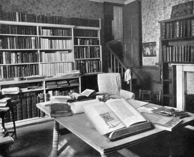 William Morris's study, Kelmscott Manor, Kelmscott, Oxfordshire, 1901. Artist: Unknown