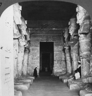 'Interior of the rock-hewn temple of Abu Simbel, Egypt', 1905.Artist: Underwood & Underwood