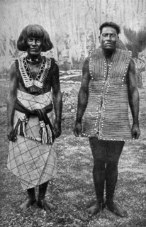 'The ceremonial costume of war and everyday waist-cloth, Gilbert Islands', 1922. Artist: Thomas McMahon