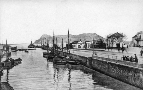 The Rock of Gibraltar from Algeciras, Spain, early 20th century. Artist: VB Cumbo
