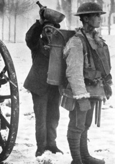 The hot soup man at the front, First World War, 1916, (c1920). Artist: Unknown