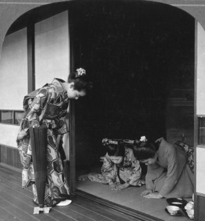 Three Japanese women, Japan, 1905.Artist: BL Singley