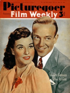 Fred Astaire (1899-1987) and Paulette Goddard (1910-1990), actors, 1941. Artist: Unknown