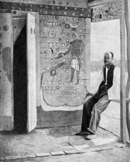 On the threshold of a voodoo temple, Haiti, 1922. Artist: Unknown