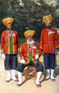 Officers of the 15th Ludhiana Sikks, Indian army, India, 1922.Artist: Bourne and Shepherd