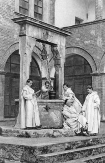 A group of monks at the monastery of Monte Oliveto Maggiore, Italy, 1922. Artist: Unknown