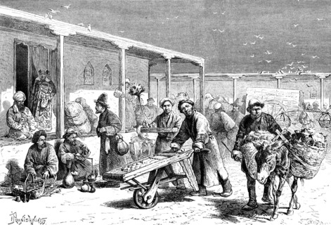 'Street scene, Yarkand', c1890. Artist: Unknown